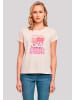 F4NT4STIC Ladies Box Tee Love and Coffe Valentinstag in pink