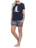 NORMANN kurzarm Shorty Pyjama Leuchtturm maritim - 74911 in navy