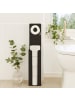 relaxdays WC Garnitur in Schwarz - (B)22 x (H)67 x (T)12 cm