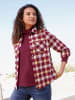 WITT WEIDEN Flanell-Bluse in bordeaux-ecru-kariert
