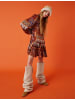 KOTON Kleid in Orange Gemustert
