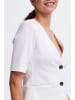 b.young Jackenblazer BYRIZETTA SS BLAZER - 20814515 modischer Blazer ohne Revers und mit halbem Arm in Weiß