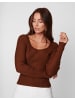 Threadbare Langarmshirt Cleo in Brown