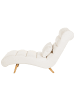 Beliani 2-tlg Chaiselongue RIVES in Weiß/Braun