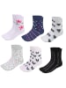 TupTam Kinder Socken Mädchen Jungen Bunt Gemustert 6er Pack in schwarz/rosa