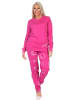 NORMANN Langarm Kuschel Interlock Schlafanzug Langarm Herz Optik - 87251 in pink