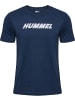 Hummel T-Shirt "Hmlelemental Logo Cotton Tee" in Blau