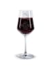 Mr. & Mrs. Panda Rotwein Glas Einhorn Weihnachtsmann mit Spruch in Transparent