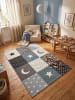 KADIMA DESIGN Teppich Kinderzimmer Kinder-Motiv Kinderzimmer pflegeleicht Spielzimmer in Blau