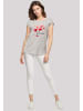 F4NT4STIC Extended Shoulder T-Shirt Herzbaum Be Mine! in grau meliert