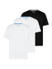 Redmond T-Shirt Basic in Weiß / schwarz