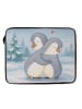Mr. & Mrs. Panda Laptop Tasche Pinguine Kuscheln Design ohne Spruch in Weiß