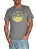 Mustang T-Shirt Basic Print Tee in Grau