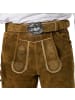 tectake Kurze Lederhose Jakob in olivbraun