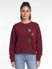 wat? Apparel Sweatshirt Blume in Wasserfarbe 05 in Weinrot