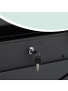 relaxdays Briefkasten in Schwarz - (B)37 x (H)37 x (T)11 cm