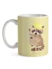 Mr. & Mrs. Panda Kaffeetasse Waschbär ohne Spruch in Gelb Pastell