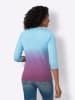 Sieh an! 3/4-Arm-Shirt in aqua-fuchsia-bedruckt