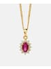 Diamant L'éternel Halskette aus 375 Gelbgold mit 0.31 Karat Diamant mit Rubin