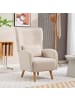 HOMCOM Sessel in Beige 77L x 72B x 106H cm