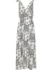 IZIA Damen Maxikleid in Weiss Schwarz