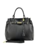 Florence Florence Handtasche Leder schwarz ca. 38cm