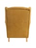 58 aufm Kessel OHRENSESSEL Karlen Bezug Veloursstoff Buche natur / mais