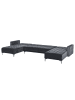 Beliani 3-tlg Schlafsofa ABERDEEN in Schwarz
