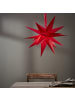 MARELIDA Papierstern 3D Stern mit Dekoband hängend 18-zackig D: 35cm in rot