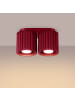 Nice Lamps Plafond ZORA 2 red H 12 cm