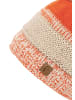 Faera Warme Strickmütze mit Bommel Thermo-Beanie in Orange
