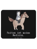 Mr. & Mrs. Panda Mousepad Pferd Reiten mit Spruch in Schwarz