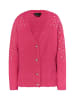 faina Damen Strickjacke Mit Perlen in Pink