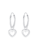 Alexander York Creolen CHARM-HERZ in 925 Sterling Silber, 2-tlg. in silber