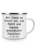 Mr. & Mrs. Panda Emaille Tasse Spruch Chauffeur Genussfahrt mit ... in Weiß