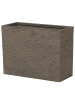 Beliani Outdoor Blumentopf EDESSA in Braun - (W) 60 x (H) 45 x (L) 25 cm