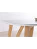 SalesFever Esstisch 140x90 cm Massivholzgestell und matt lackierte Tischplatte in Weiß