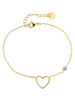 Adeliás Damen Armband – Herz aus Edelstahl 17+3 cm in gold