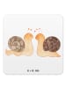 Mr. & Mrs. Panda Untersetzer Schnecken Liebe ohne Spruch in Weiß