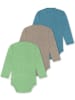 Normani Outdoor Sports 3er Set Baby-Body Wickelbody Toddler-Bodysuit in Blau/Beige/Grün