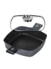 Stoneline SMART Eckpfanne 28x28cm, abnehmbare Griffe, Aroma-Glasdeckel in Anthrazit