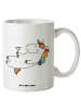 Mr. & Mrs. Panda XL Tasse Einhorn Blümchentail ohne Spruch in Weiß