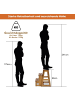 COSTWAY Tritthocker 3 Stufen in Hellbraun
