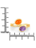 Rafaela Donata Ring Sterling Silber gelbvergoldet Amethyst Karneol orange-rot in gelbgold