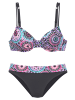 LASCANA Bügel-Bikini in lila bedruckt