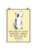 Mr. & Mrs. Panda Poster Panda Muskelatrophie mit Spruch in Gelb Pastell
