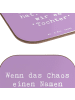 Mr. & Mrs. Panda gläseruntersetzer Spruch Chaos Tochter mit Spruch in Lavendeltraum
