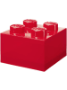LEGO Room Copenhagen LEGO Aufbewahrungsstein 4 Noppen Stapelbare Aufbewahrungsbox rot