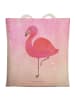 Mr. & Mrs. Panda Tote Bag Flamingo Classic ohne Spruch in Aquarell Pink