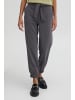 b. young BYDANTA CUFF PANTS 2 - HEAVY WOVEN Regular fit in Dark Grey Melange